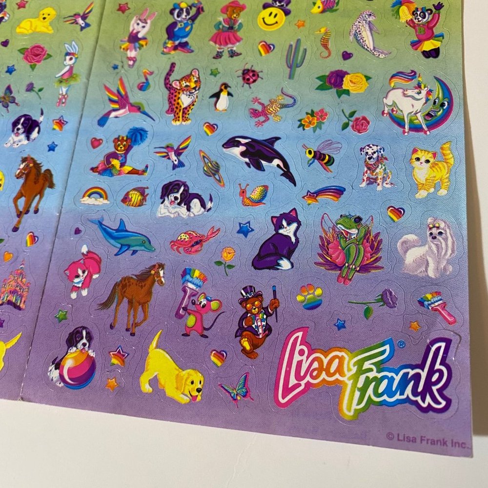 Vintage Lisa Frank Characters Rainbow Large Jumbo Sti… Gem